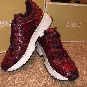 Michael Kors Cosmo in Oxblood and Maroon Snake